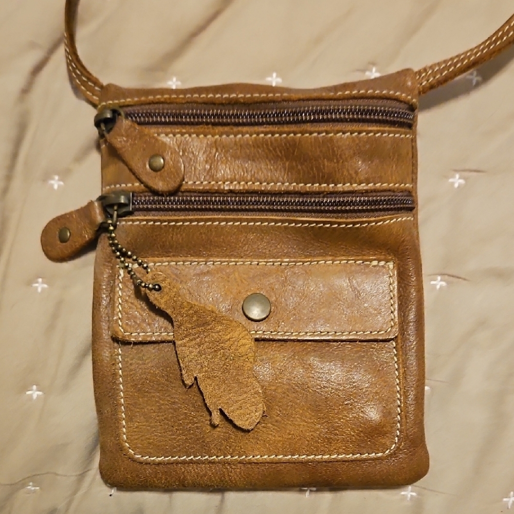 Brown Leather Crossbody Bag